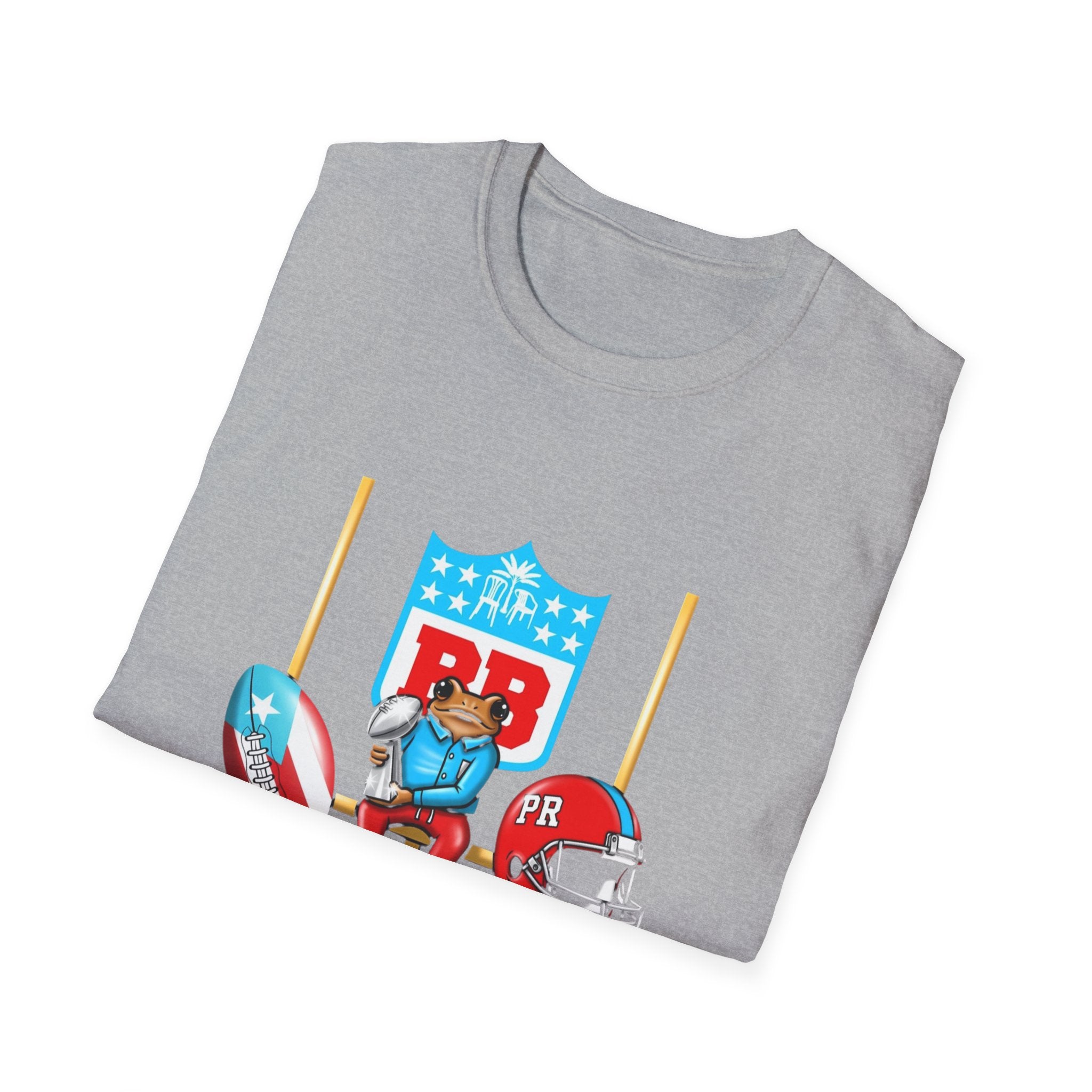 Benito Bowl Football T-Shirt  Retro Puerto Rican Flag Tailgate Tee