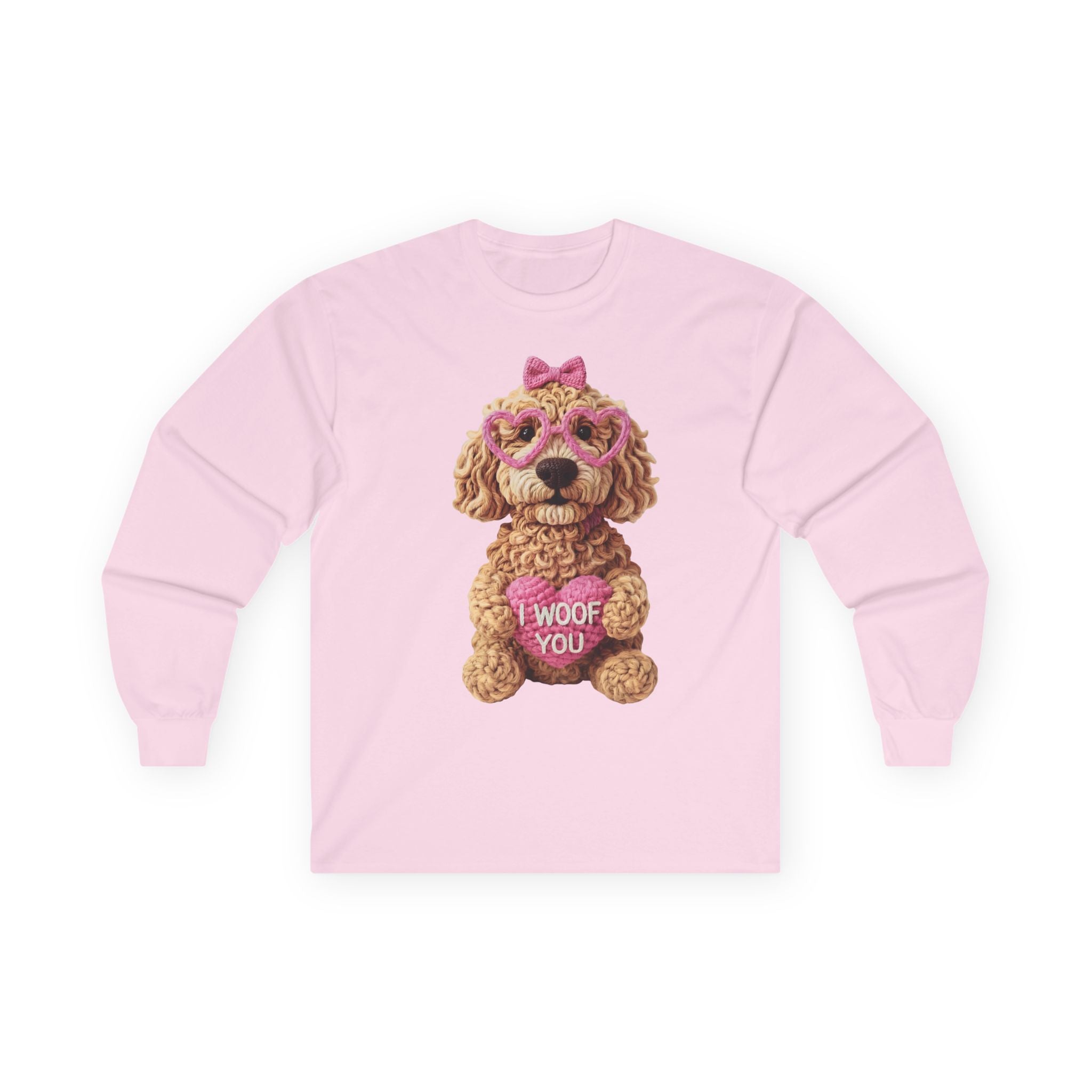 Cute Dog 'Woof You' Heart Long Sleeve