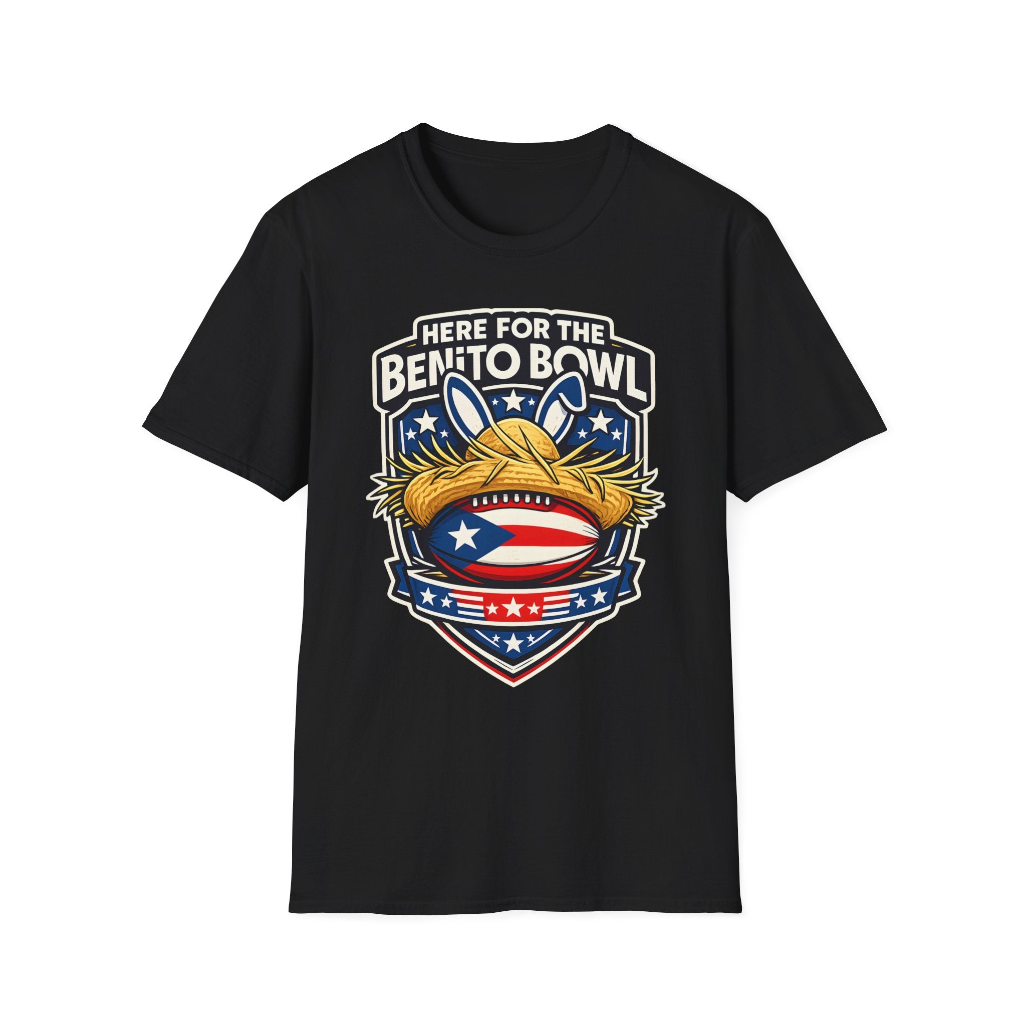 Here for the Benito Bowl T-Shirt, Puerto Rico Flag Football Pride Tee
