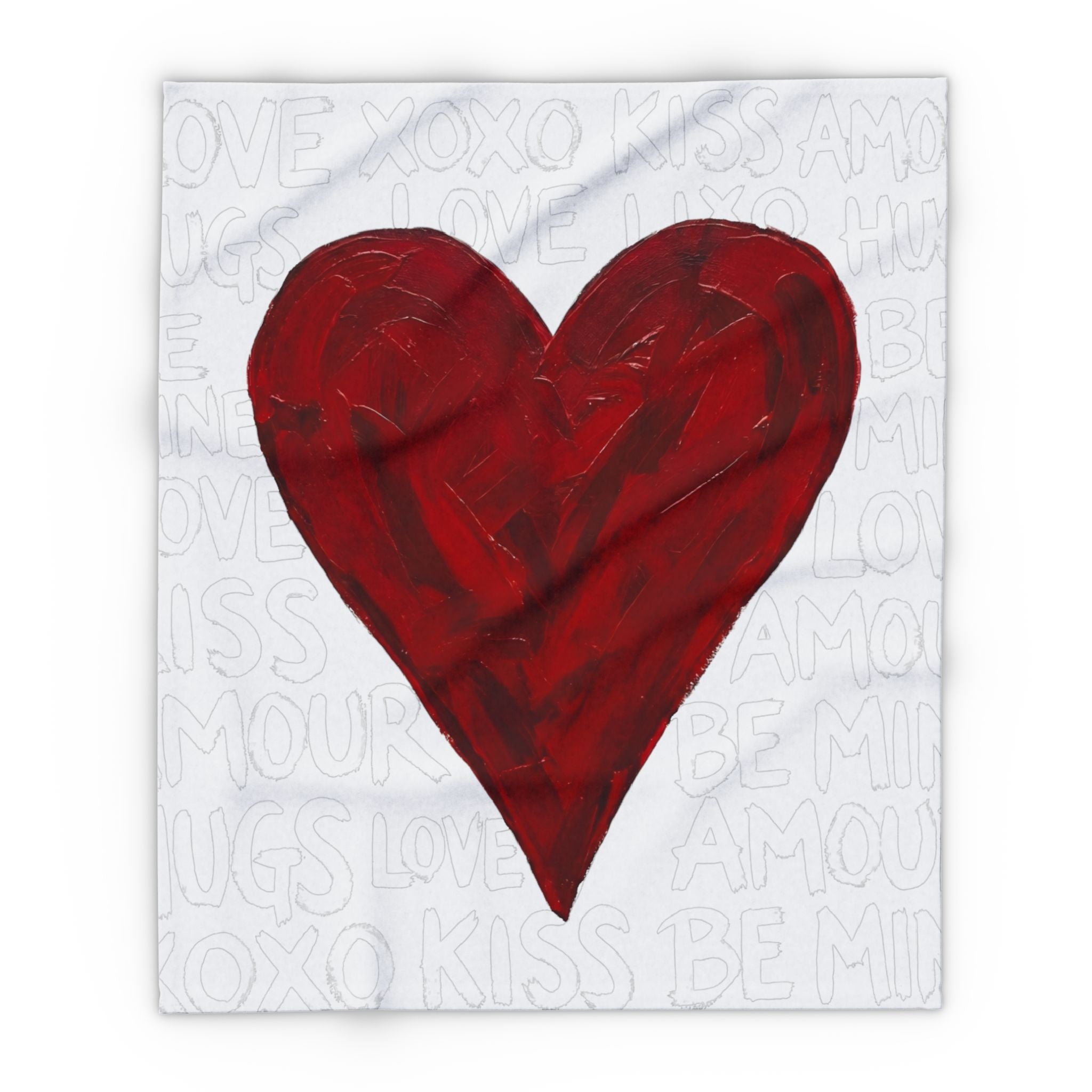 Valentine Heart Fleece Blanket