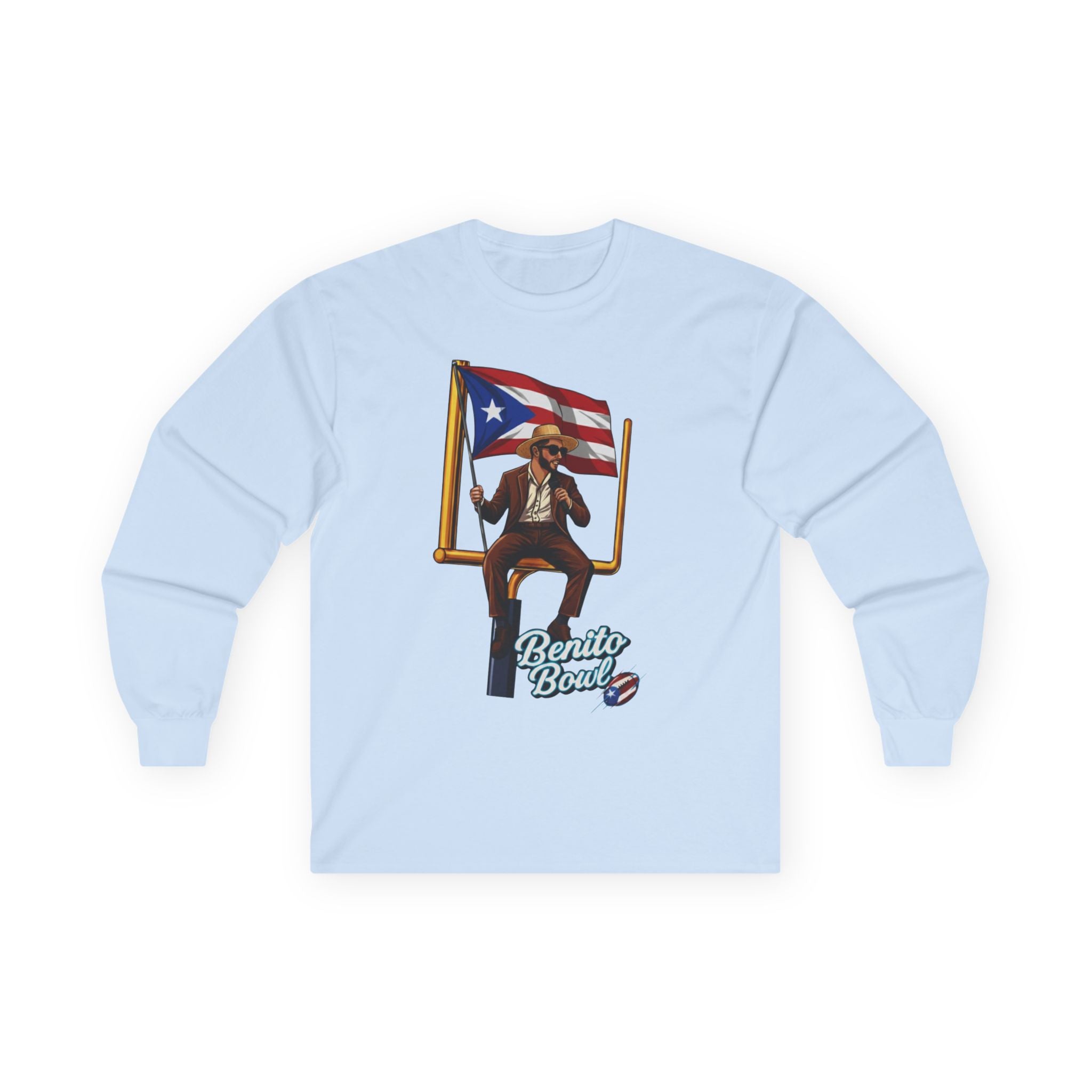 Long Sleeve Tee — Puerto Rican Boricua Vibes "Bentiz Bowl" Graphic