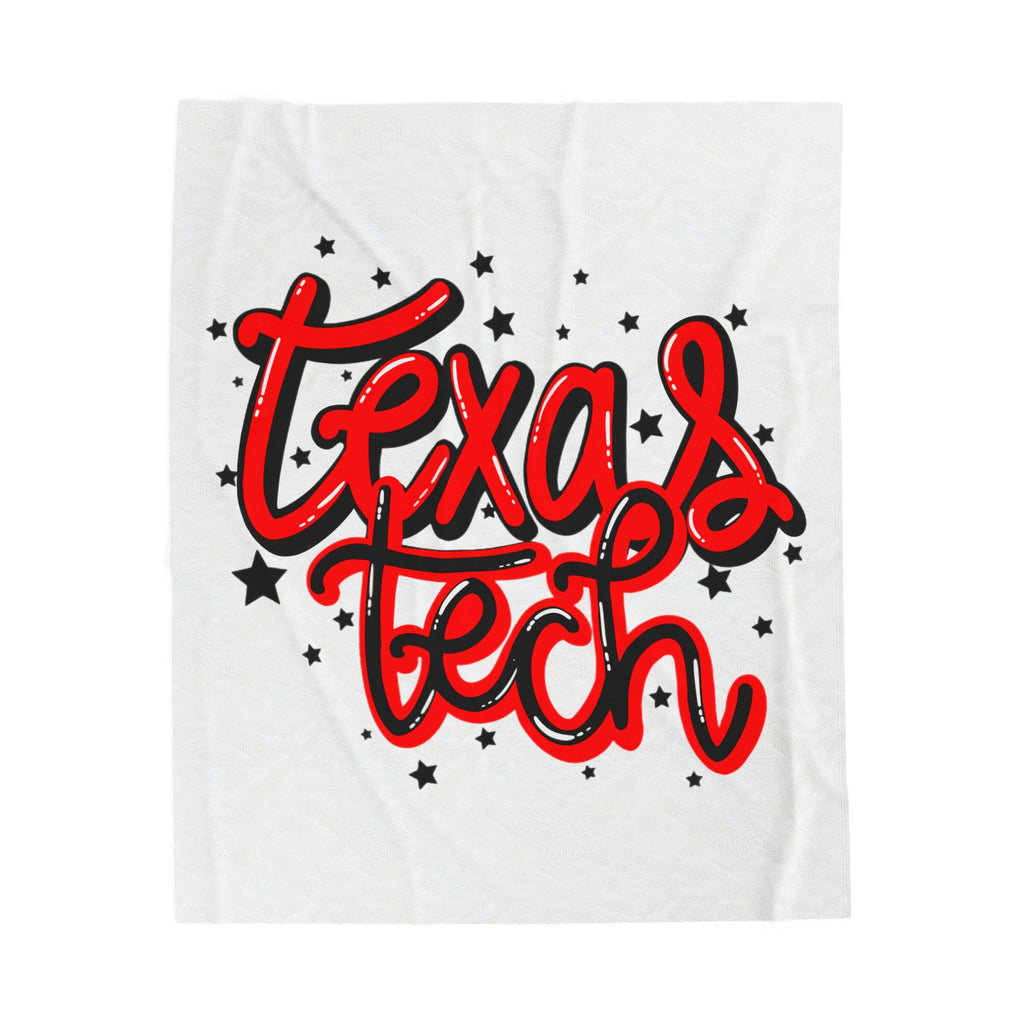 Texas Tech Velveteen Plush Blanket, Cozy Throw Blanket, College Gift, Warm Decorative Blanket, Texas Tech Decor, Soft Plush Blanket