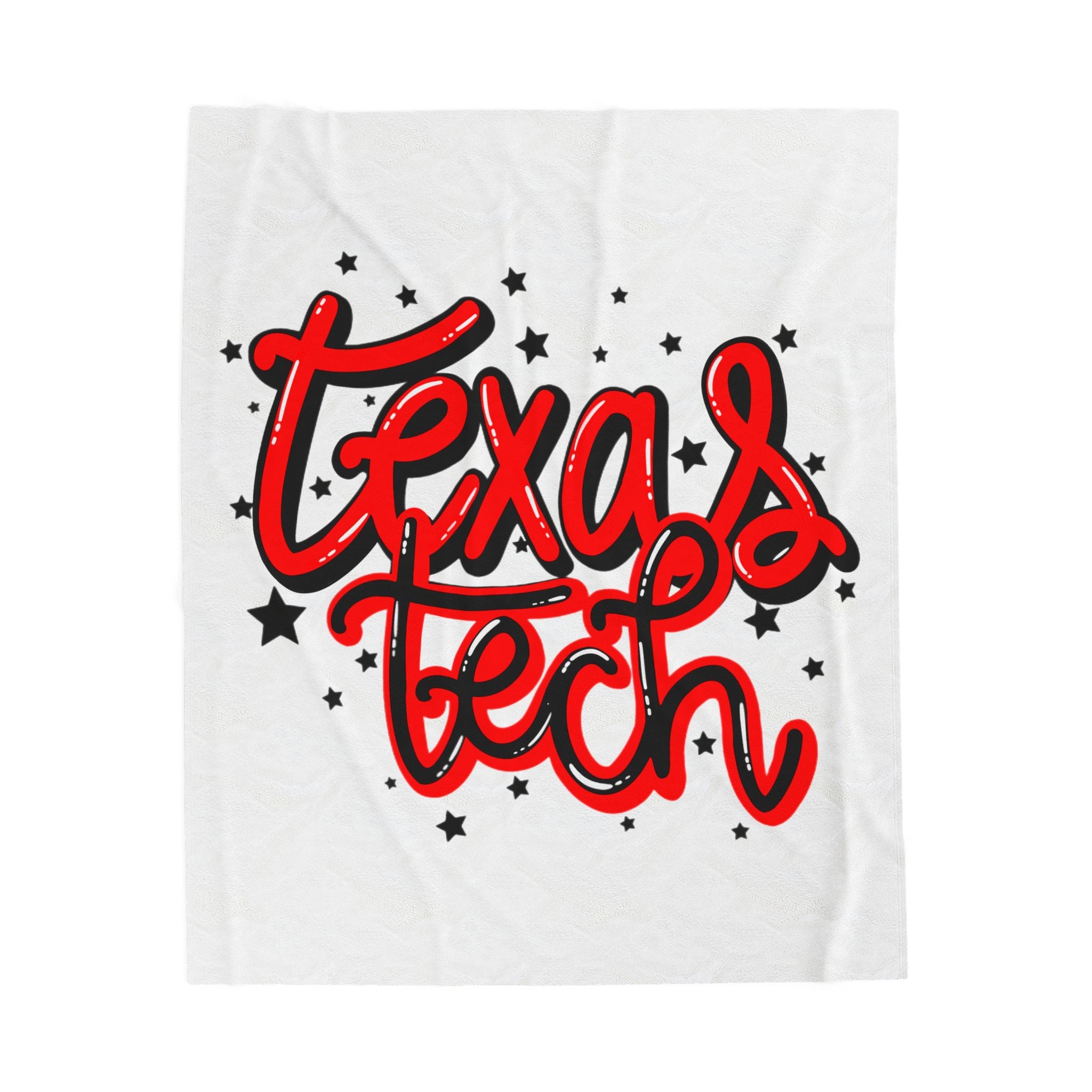 Texas Tech Velveteen Plush Blanket, Cozy Throw Blanket, College Gift, Warm Decorative Blanket, Texas Tech Decor, Soft Plush Blanket