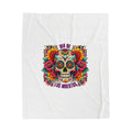 Dia de los Muertos Velveteen Plush Blanket | Cozy Throw Blanket for Halloween, Day of the Dead, Home Decor, Gift Idea, Festival