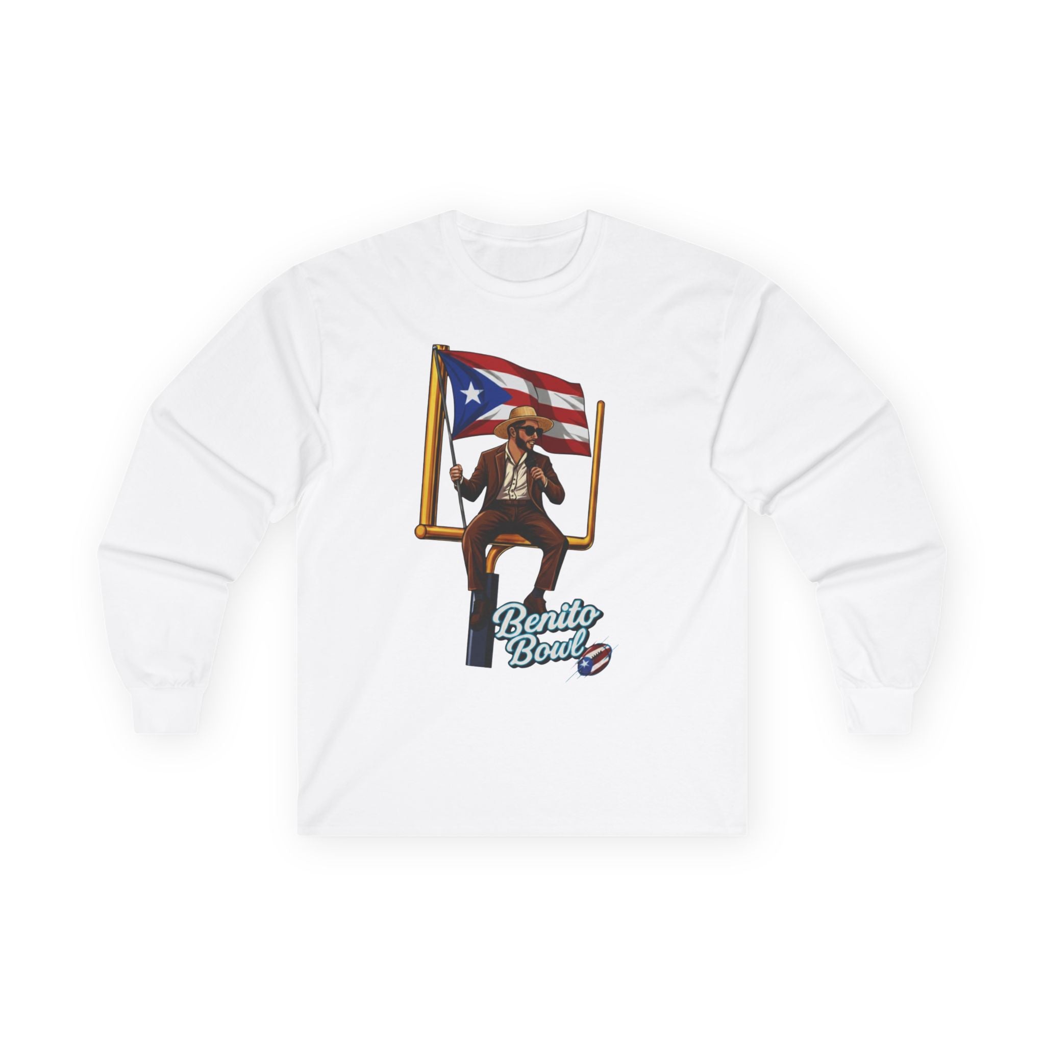 Long Sleeve Tee — Puerto Rican Boricua Vibes "Bentiz Bowl" Graphic