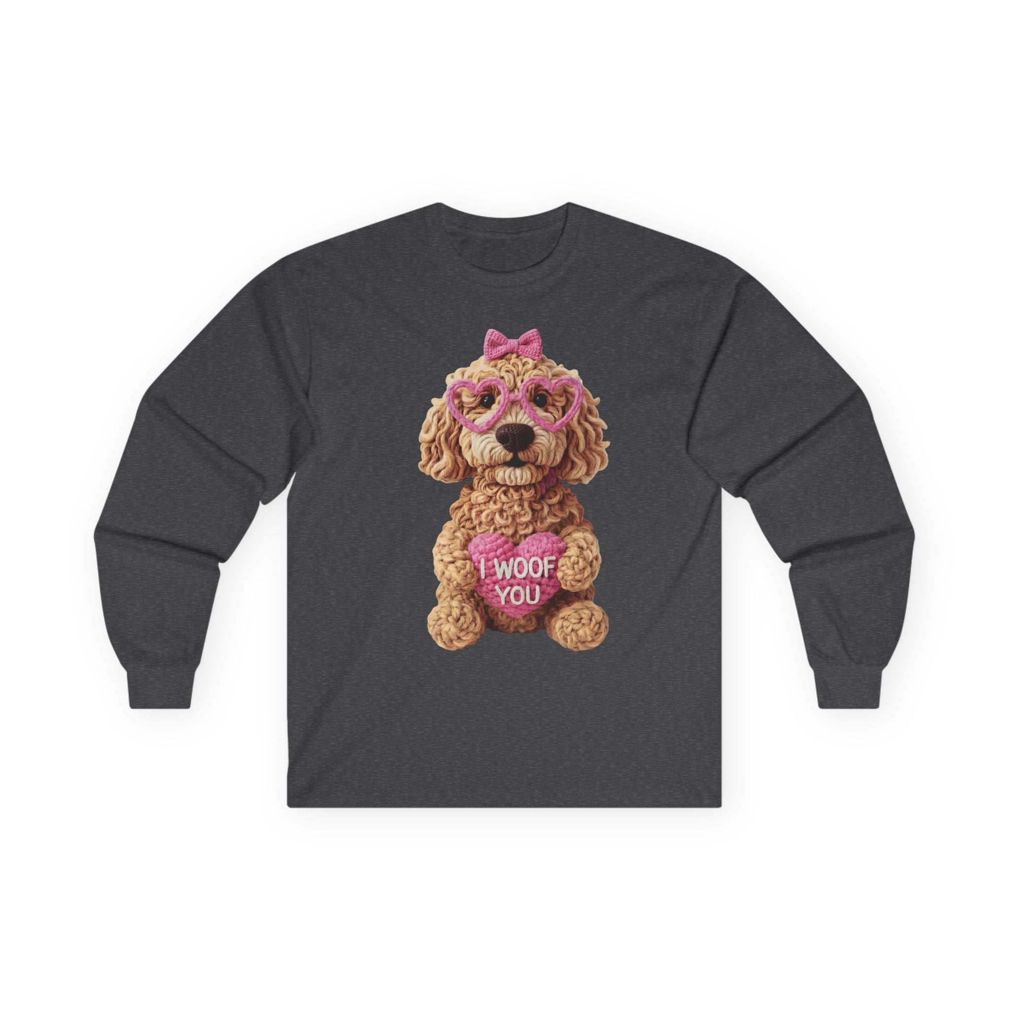 Cute Dog 'Woof You' Heart Long Sleeve