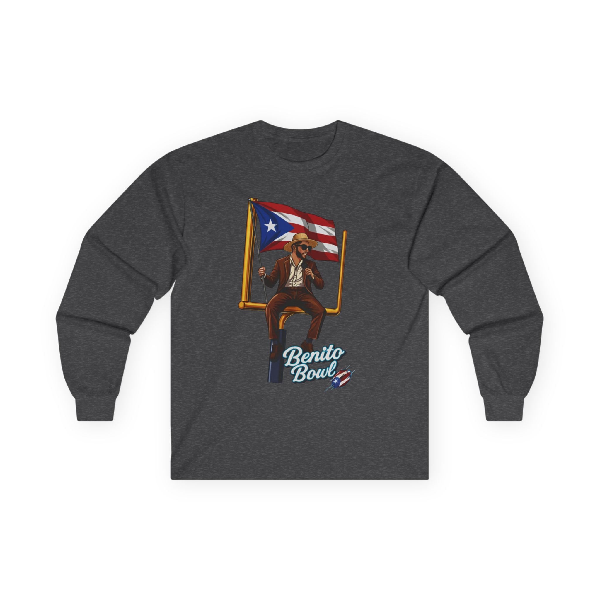Long Sleeve Tee — Puerto Rican Boricua Vibes "Bentiz Bowl" Graphic