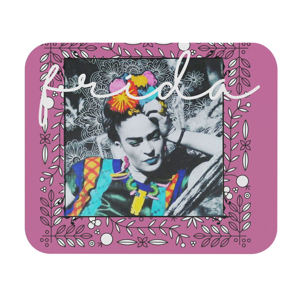 Frida Kahlo Floral Portrait Mouse Pad