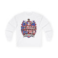 Benito Bowl Long Sleeve Tee, Retro Patriotic Sports Shirt