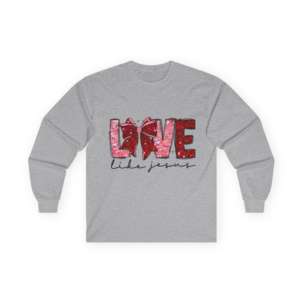 Love Like Jesus Long Sleeve Tee, Christian Faith Shirt