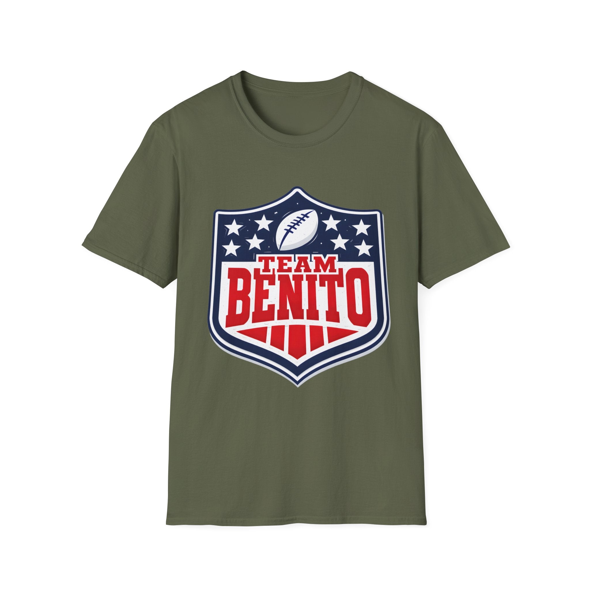 Team Benito Football T-Shirt, Patriotic