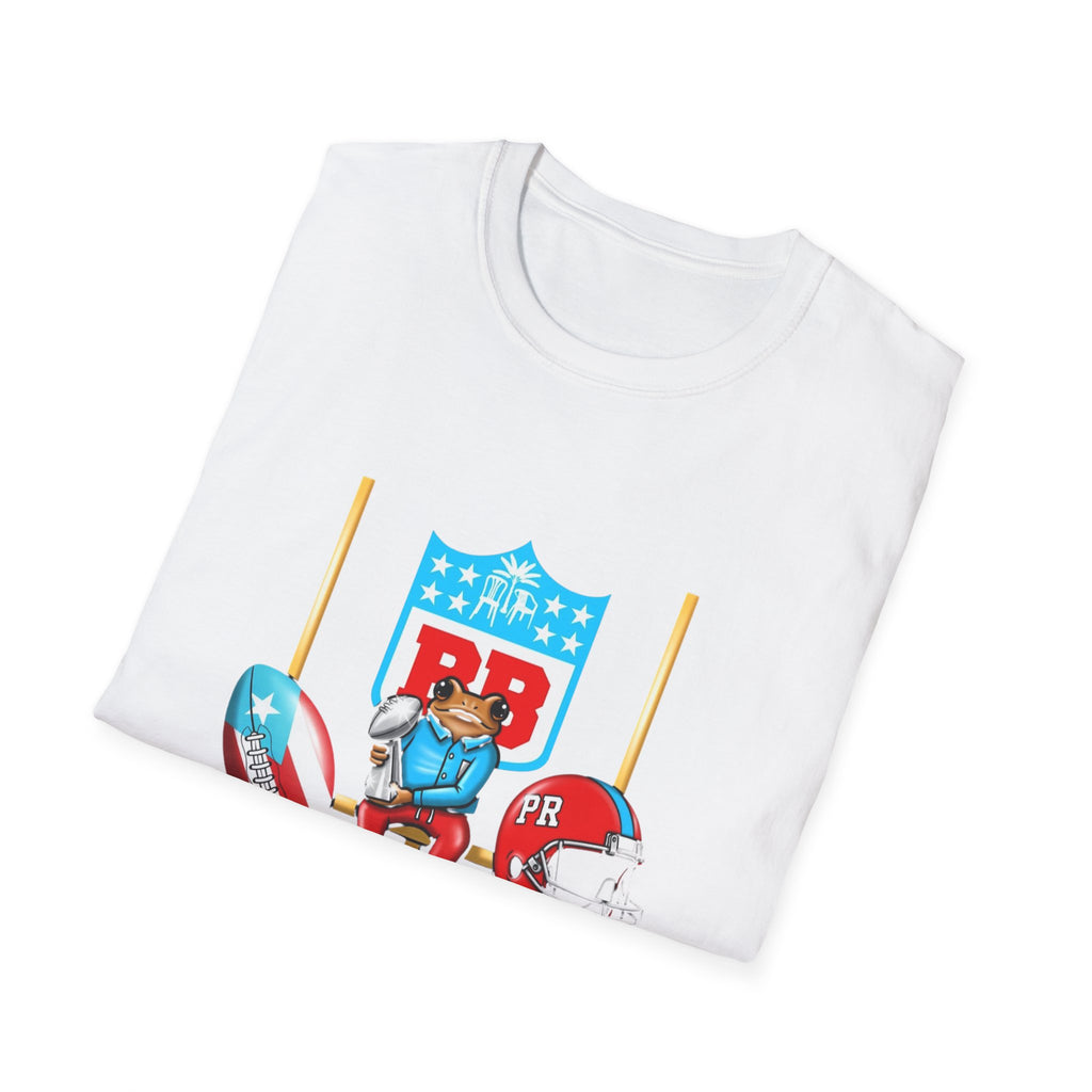 Benito Bowl Football T-Shirt  Retro Puerto Rican Flag Tailgate Tee