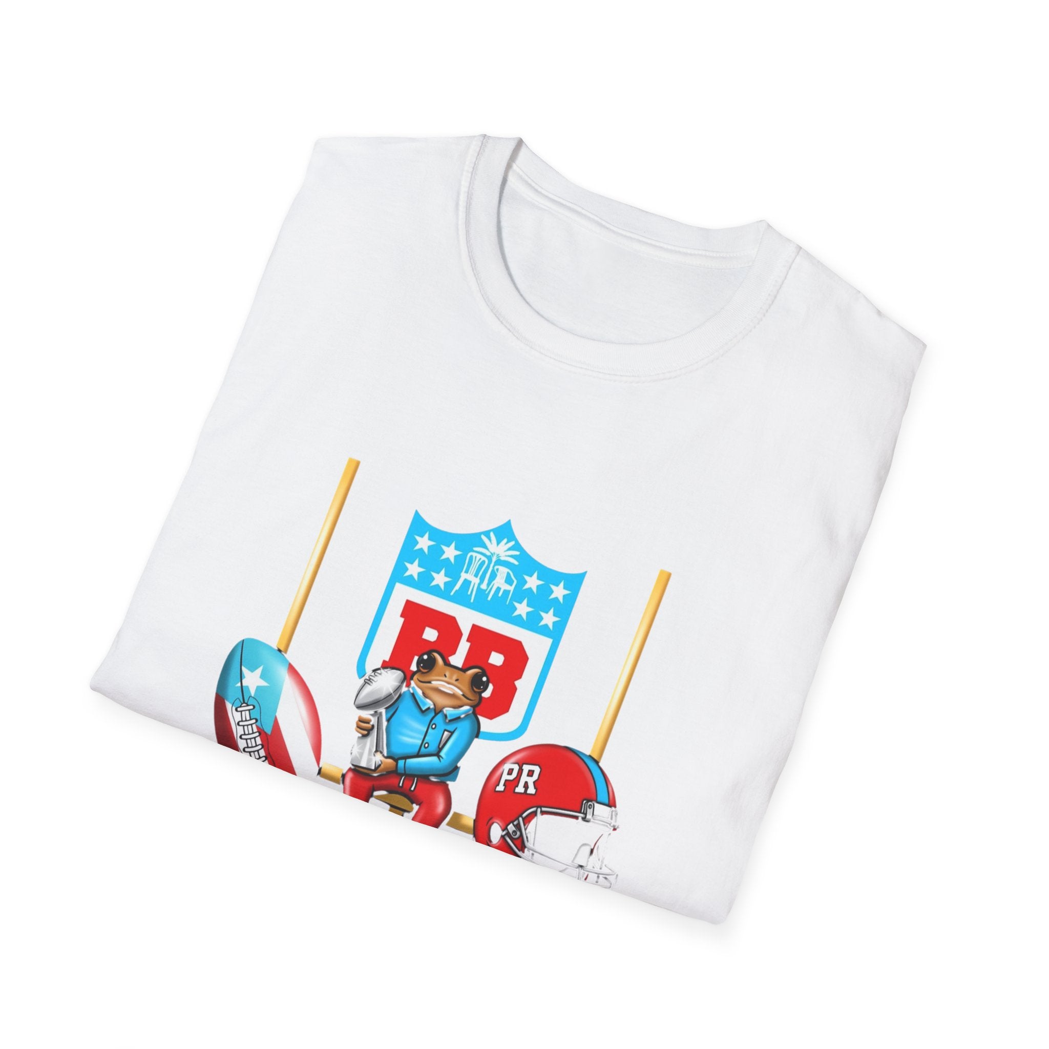 Benito Bowl Football T-Shirt  Retro Puerto Rican Flag Tailgate Tee