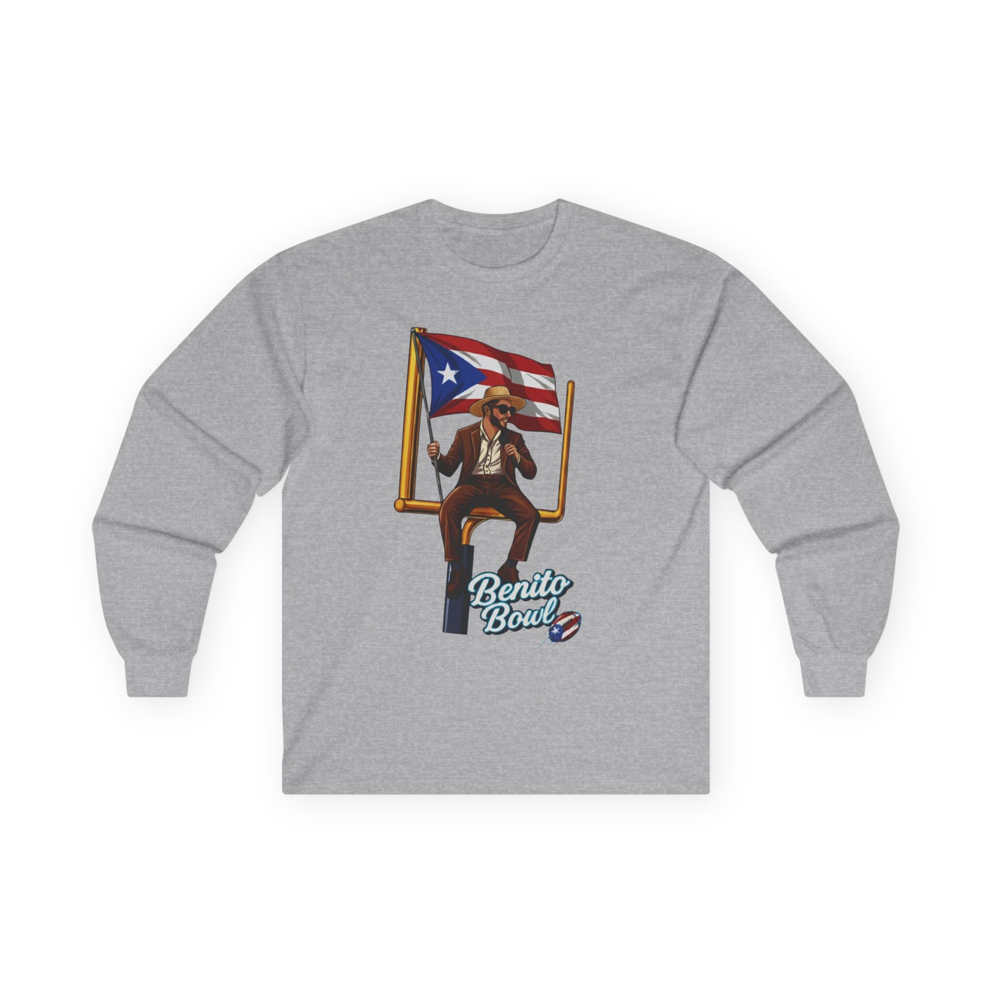 Long Sleeve Tee — Puerto Rican Boricua Vibes "Bentiz Bowl" Graphic