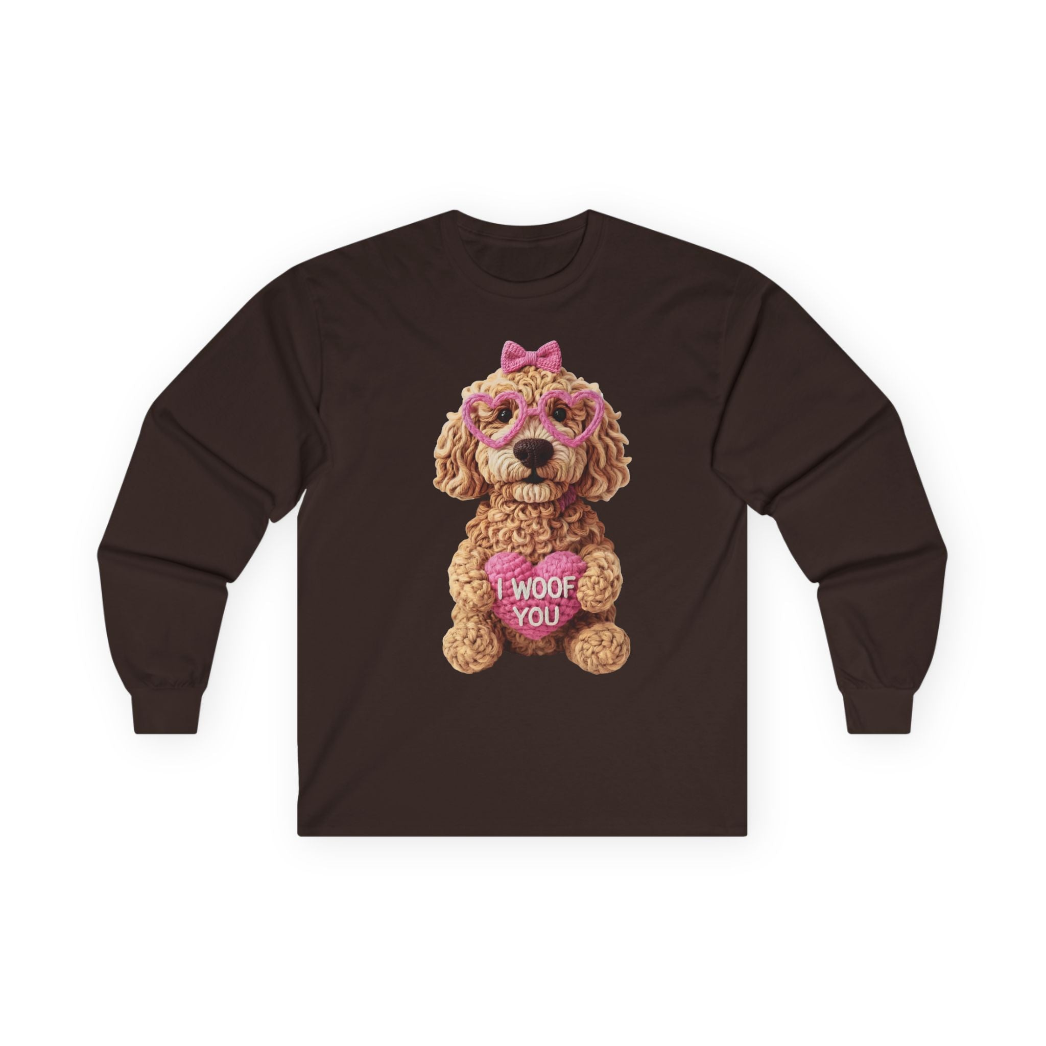 Cute Dog 'Woof You' Heart Long Sleeve