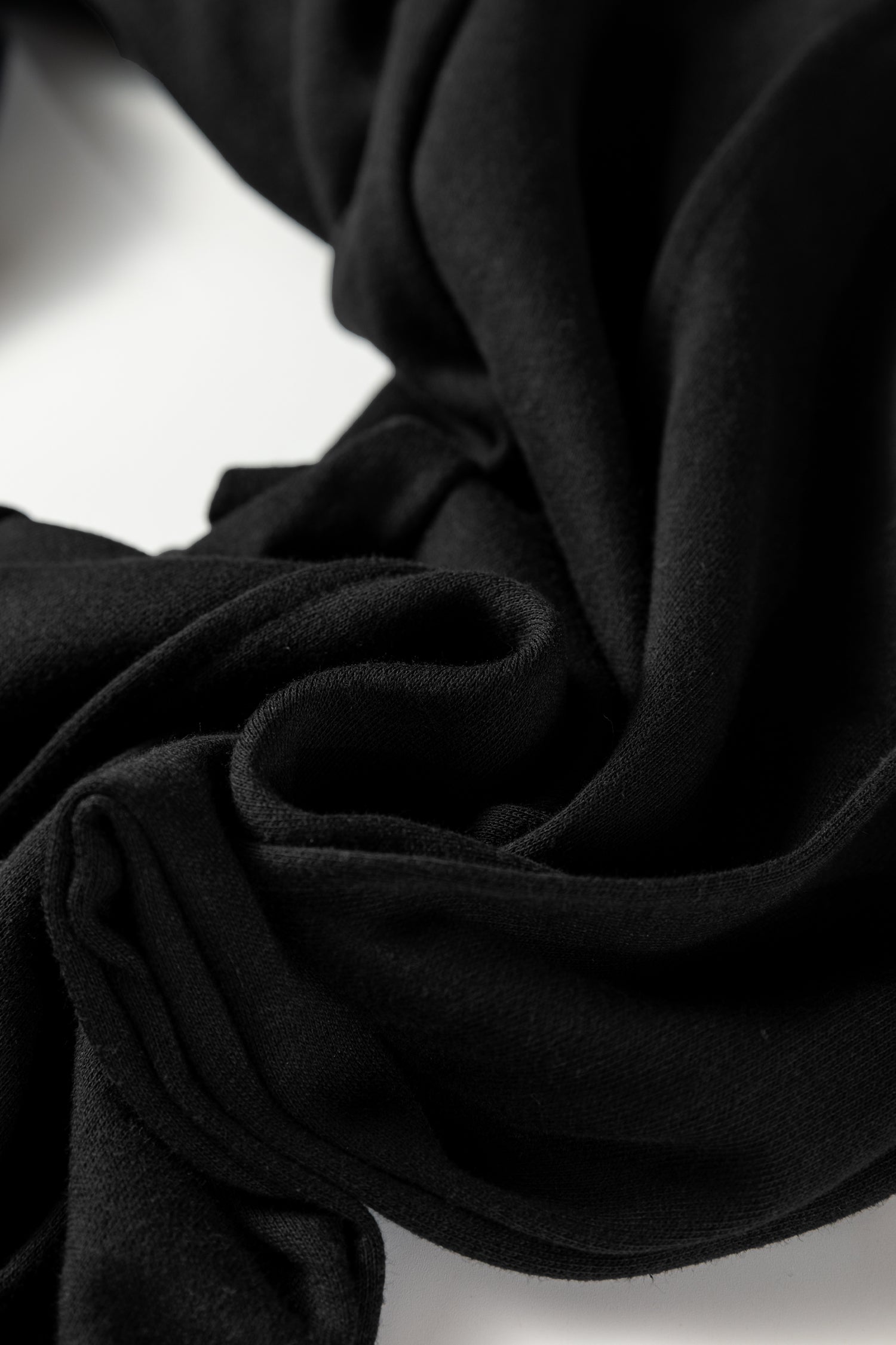 Black Seamed Drawstring High Waist Wide Leg Sweatpants