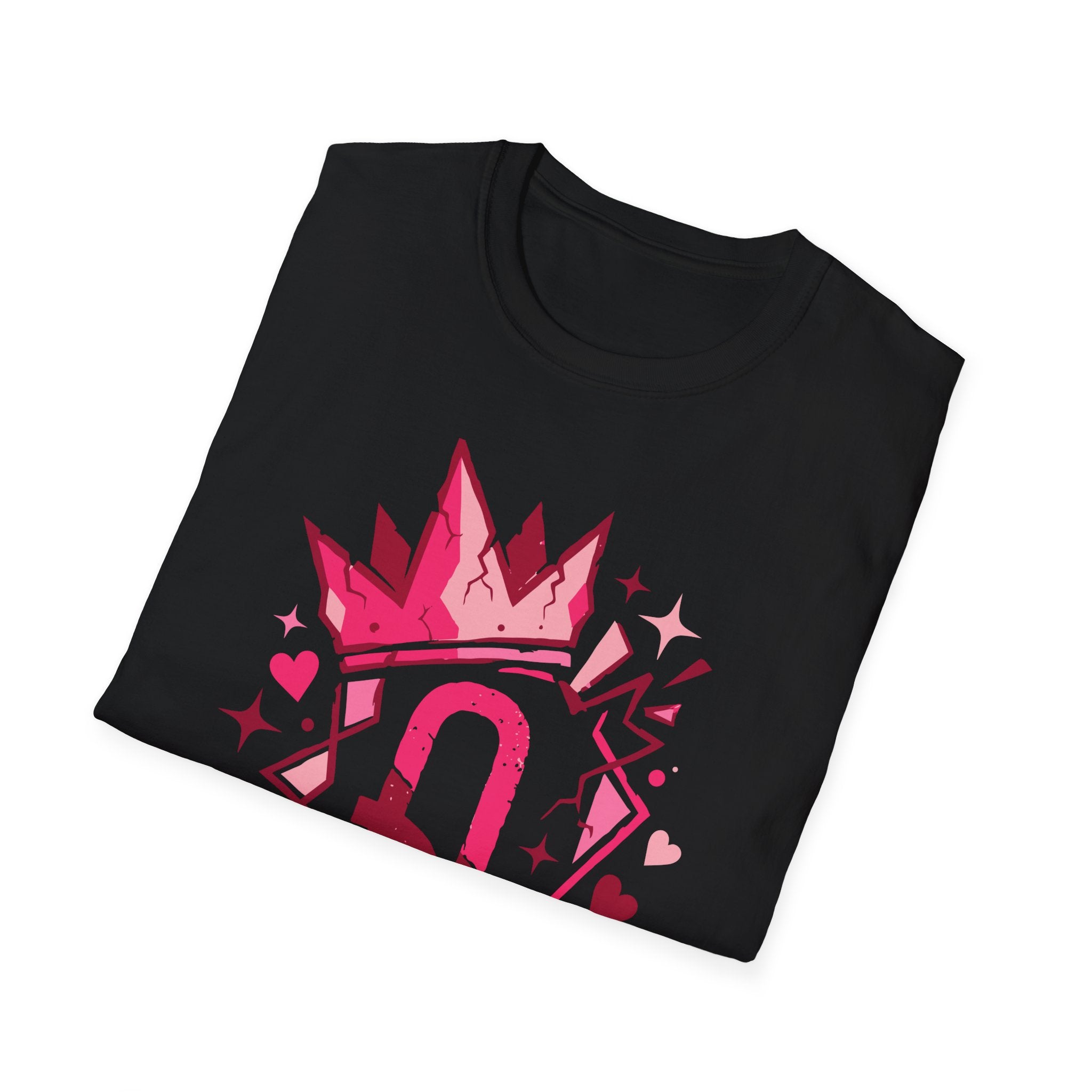 Queen of Hearts, Pink Crown Playing Card Tee