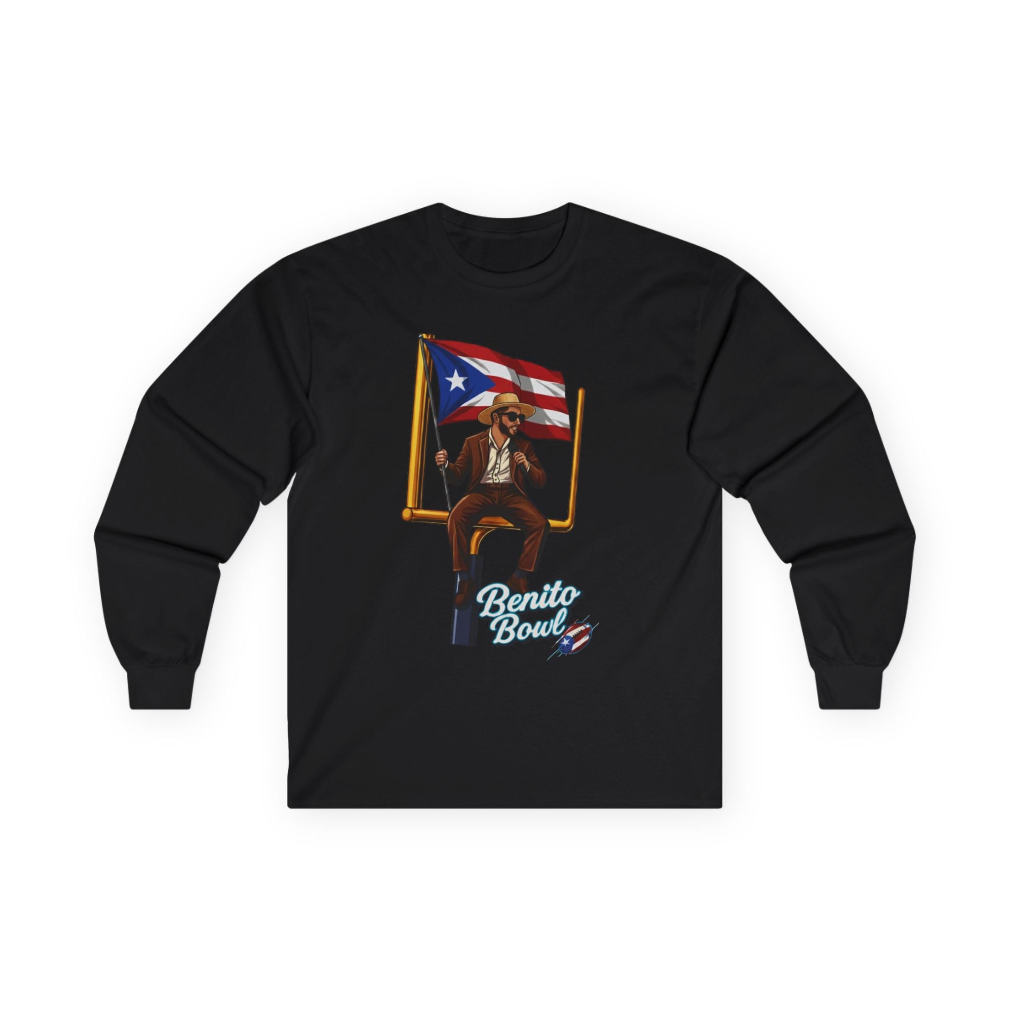 Long Sleeve Tee — Puerto Rican Boricua Vibes "Bentiz Bowl" Graphic