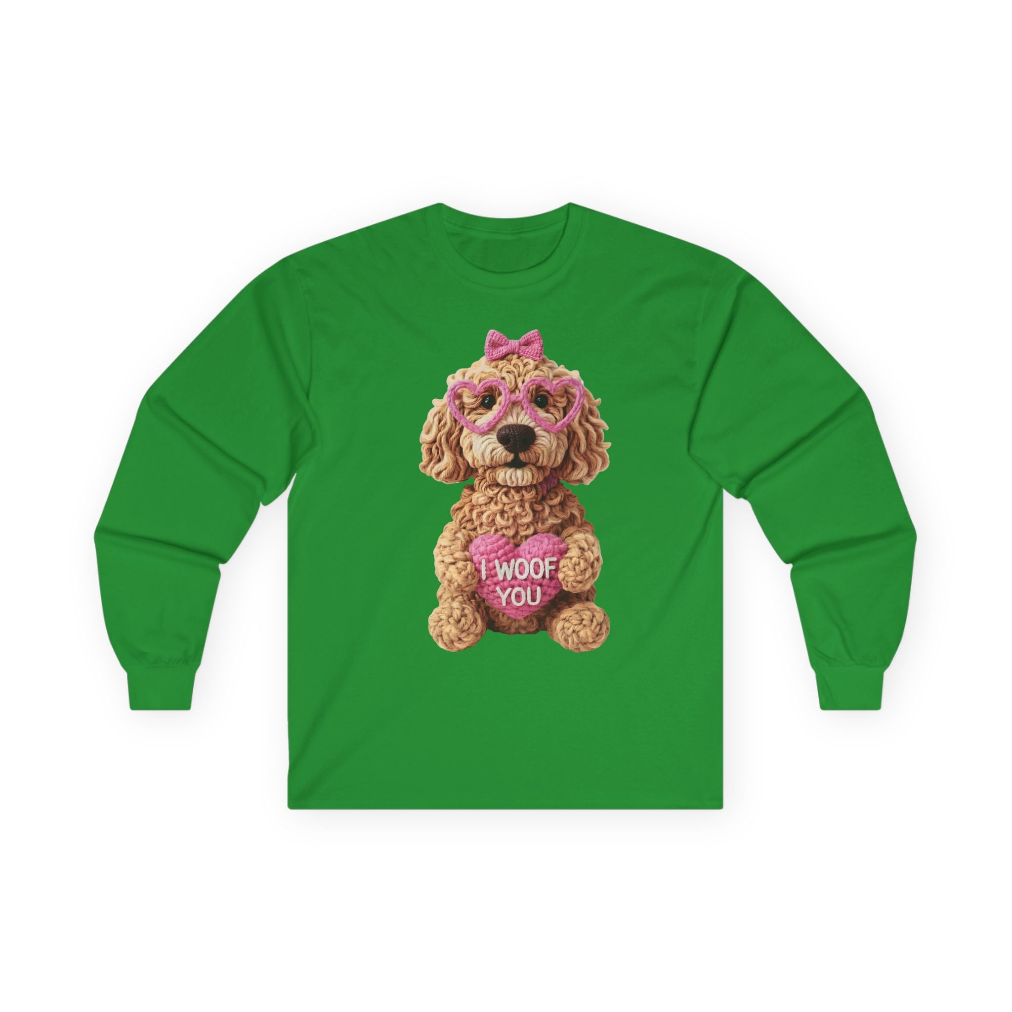 Cute Dog 'Woof You' Heart Long Sleeve