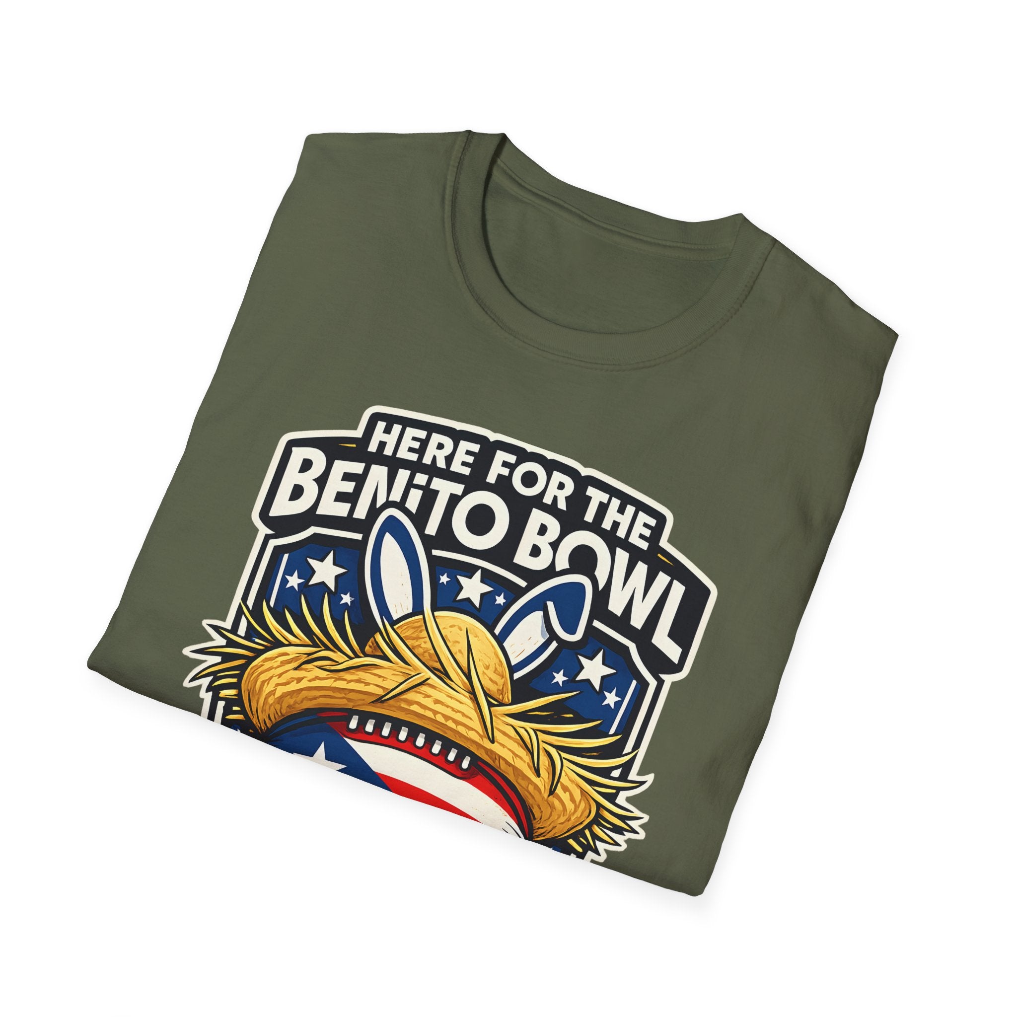 Here for the Benito Bowl T-Shirt, Puerto Rico Flag Football Pride Tee