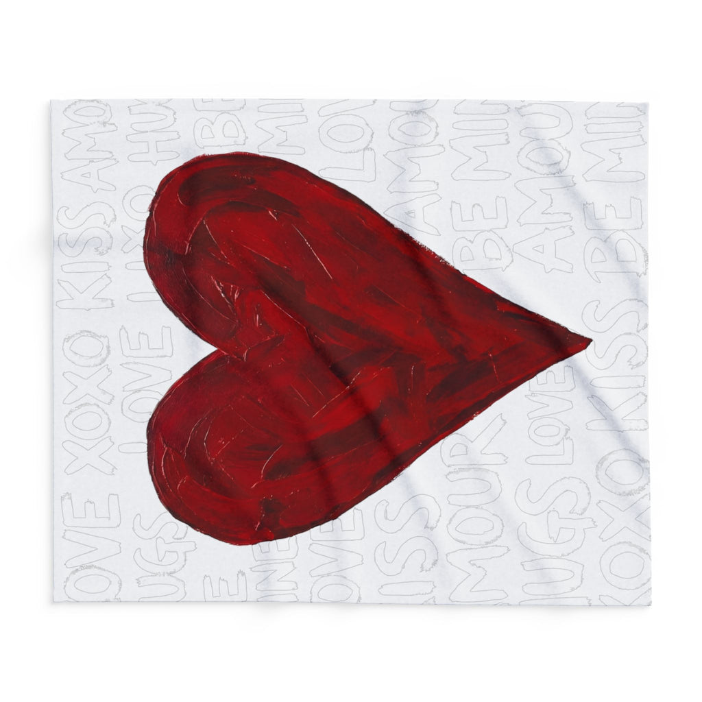 Valentine Heart Fleece Blanket